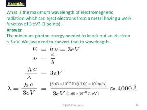 convert electron volts to wavelength.